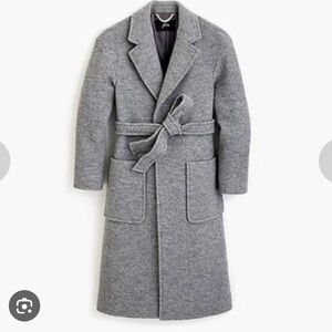 J Crew boiled wool wrap coat in grey size S Petite
